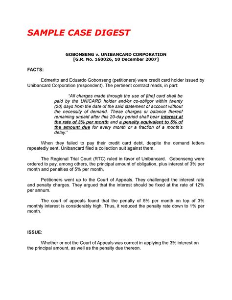 Case Digest .